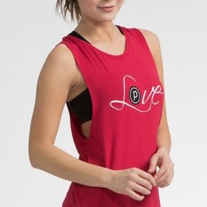 NWT red pure barre "LOVE" tank
